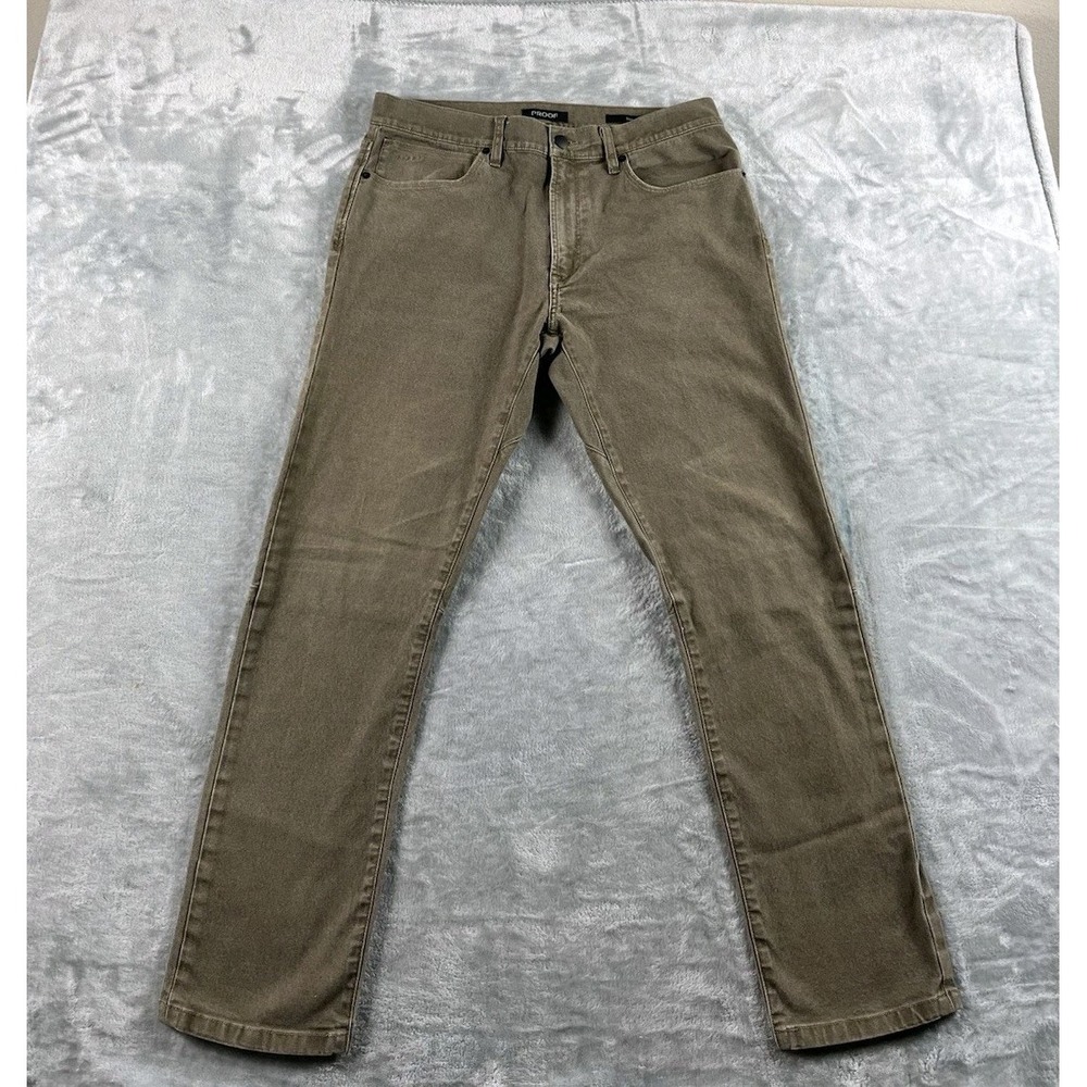 Proof Rover Pants Men 32x30 Olive Brown Green Canvas Slim Fit Casual Huckberry
